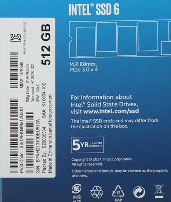 Intel 660p 512 hotsell