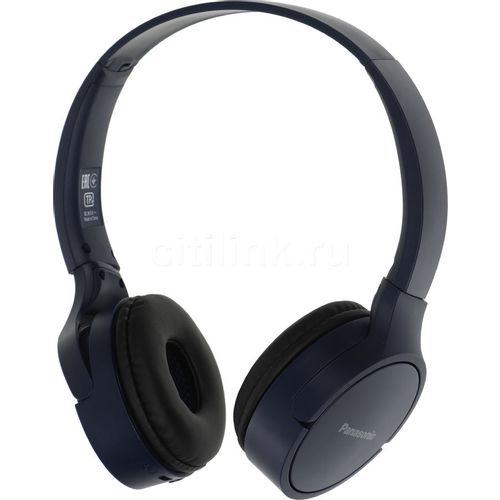 Наушники Panasonic RB-HF420BGEA, Bluetooth/USB, накладные, синий