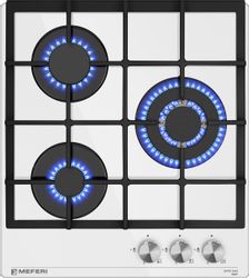 Газовая варочная панель MEFERI Glass Power MGH453,  белый