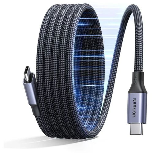 Кабель UGREEN L537, USB Type-C (m) — USB Type-C (m), 1м, серый [85973]