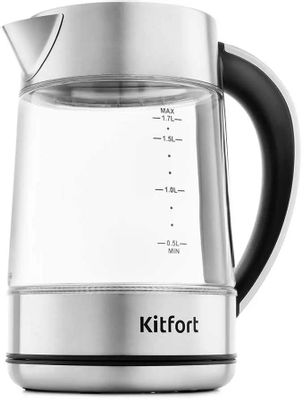Чайник электрический KitFort KT-690, 2200Вт, прозрачный