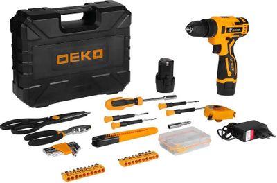 Дрель-шуруповерт DEKO Banger 12V Li-Ion, 2Ач,  с двумя аккумуляторами [063-4168]