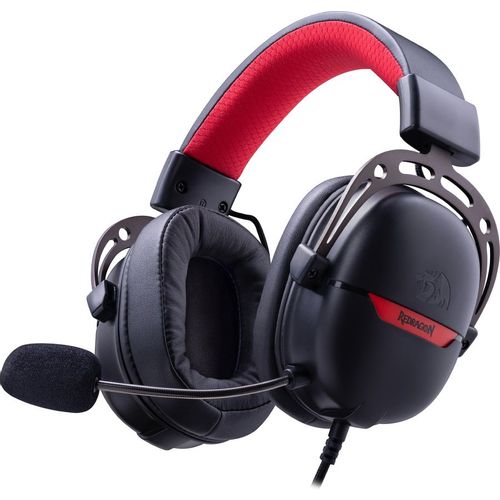 Гарнитура игровая Redragon Aurora, для компьютера, накладные, проводные, черный [72039]
