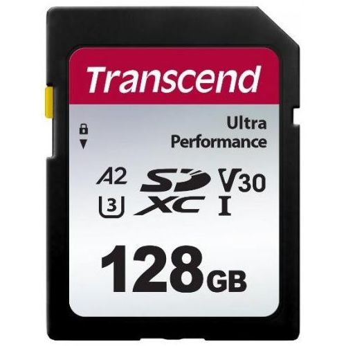 Карта памяти SDXC UHS-I U3 Transcend 128 ГБ, 160 МБ/с, Class 10, TS128GSDC340S, 1 шт., без адаптера