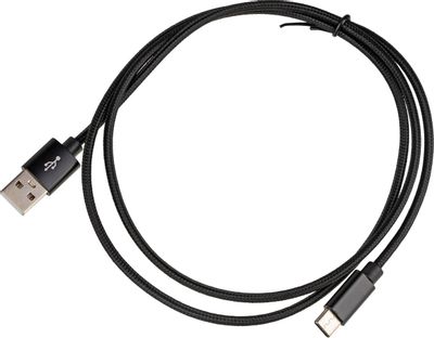 Кабель  USB Type-C (m) -  USB (m),  1м,  в оплетке,  2.4A,  черный