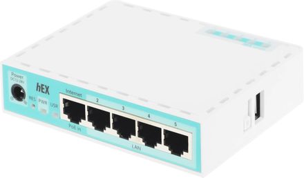 Маршрутизатор MIKROTIK hEX refresh,  4 LAN,  1xUSB, белый [e50ug]