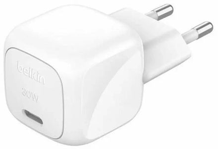 Сетевое зарядное устройство Belkin WCA008kq1MWH-B6, USB-C, USB-C, 30Вт, 3A, белый