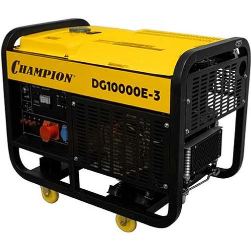 Дизельный генератор CHAMPION DG10000E-3, 380/220 В, 11кВт, на колёсах с АКБ