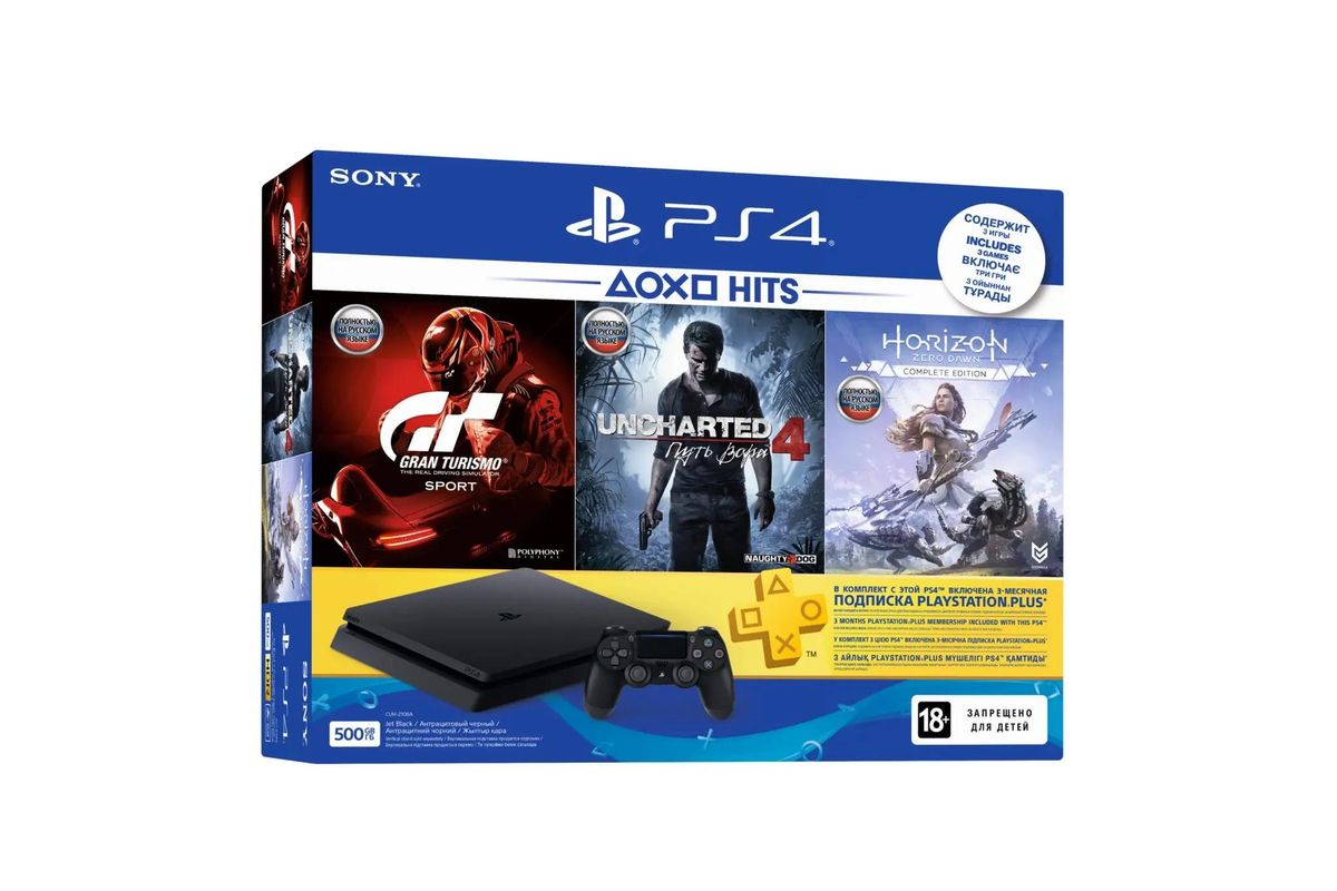 Отзывы на Игровая консоль PlayStation 4 Slim +3 игры: Gran Turismo Sport,  Uncharted 4, Horizon: Zero Dawn CUH-2208A, 512ГБ в интернет-магазине  СИТИЛИНК (1100662)