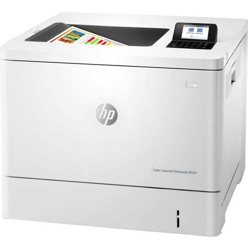 Принтер лазерный HP Color LaserJet Enterprise M554dn цветная печать, A4, белый [7zu81a]
