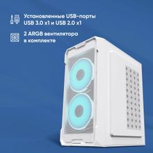 Корпус mATX Oklick OCC-MN302F,  белый