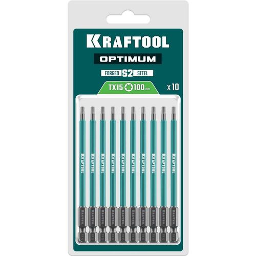 Набор бит Kraftool 26126-15-100-S10, 10шт