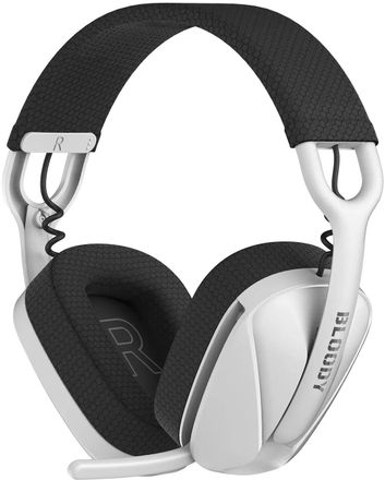 Гарнитура игровая A4TECH Bloody GR285, для компьютера и игровых консолей, мониторные, Bluetooth/радио/3,5 мм, белый