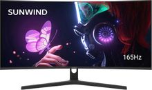 Изображение товара 34" Монитор SunWind SM-34QV401,  3440x1440,  VA,  165Гц,  2хHDMI,  2хDP,  изогнутый, черный [sm34vg01]