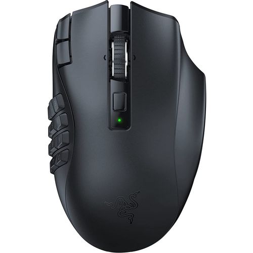 Мышь беспроводная Razer Naga V2 HyperSpeed, игровая, Bluetooth/Радио, оптическая, USB, 30000dpi, черный [rz01-03600100-r3g1]