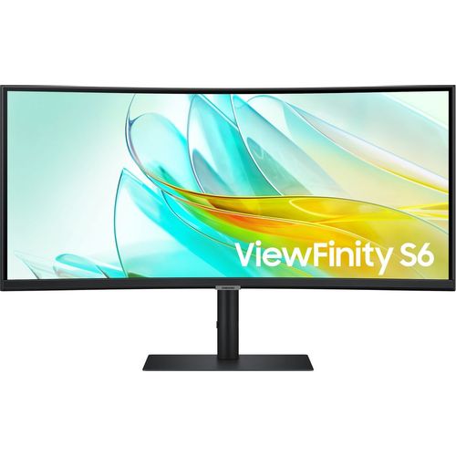 34″ Монитор Samsung ViewFinity S6 S34C650UAIXCI, 3440×1440, VA, 100Гц, 1хHDMI, 1хDP, изогнутый, черный [ls34c650uaixci]