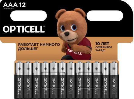 AAA Батарейка OPTICELL Basic LR03,  12 шт.