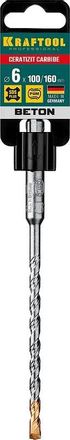 Бур Kraftool 29320-160-06_z02, по бетону/кирпичу/камню, 6мм, SDS-PLUS, 1шт