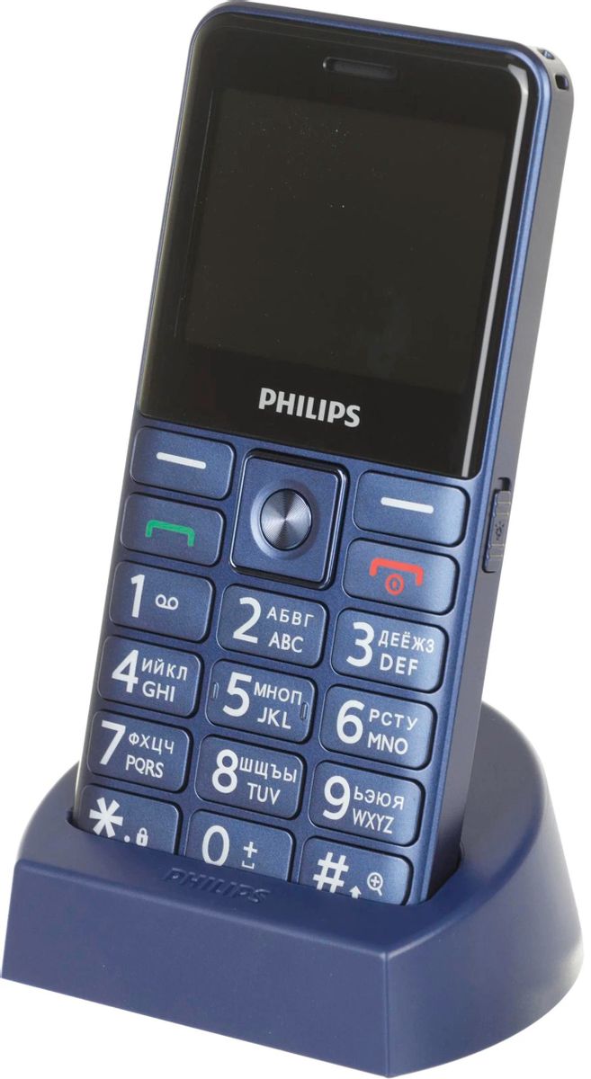 Характеристики Сотовый телефон Philips Xenium E207, синий (1441659) смотреть в СИТИЛИНК