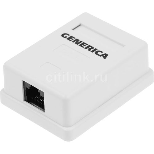 Розетка ITK (CS2-1C5EU-12-G) настенная 49.2x65.5x25.2мм RJ45 пластик белый