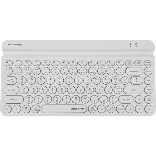Клавиатура A4TECH Fstyler FBK30, беспроводная, USB, Bluetooth/Радиоканал, мембранная, белый [fbk30 white]