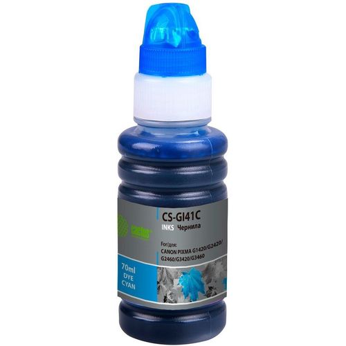 Чернила Cactus CS-GI41C GI-41 C, для Canon, 70мл, голубой