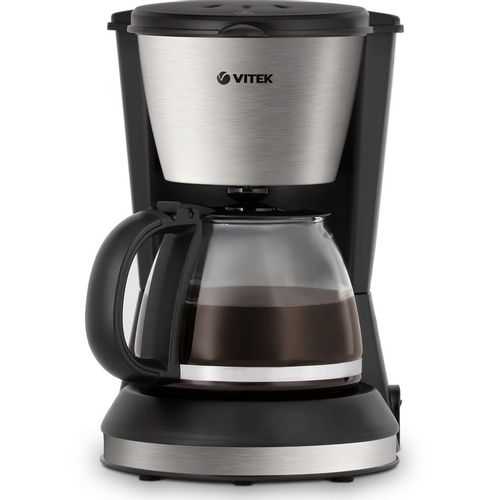 Кофеварка Vitek VT-1506, капельная, черный /серебристый