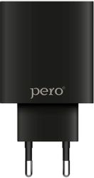 Изображение товара Сетевое зарядное устройство PERO TC02,  2xUSB-A,  10.5Вт, 2.1A, черный [тс02bl2a]
