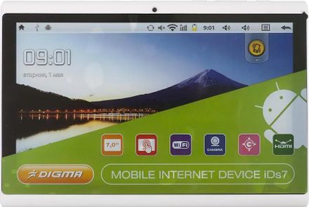 7" Планшет Digma IDs 7 0.5/8 GB A8 Wi-Fi, 1024 x 600, Android 4.0, белый