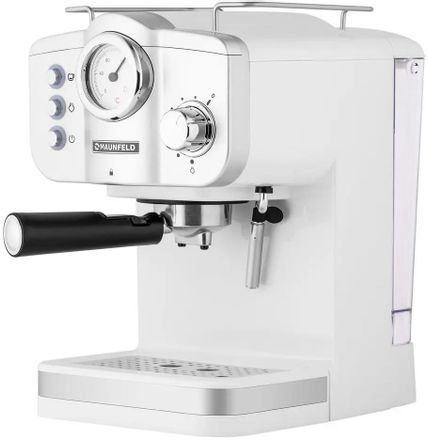 Кофеварка MAUNFELD MF-735WH PRO,  рожковая,  белый