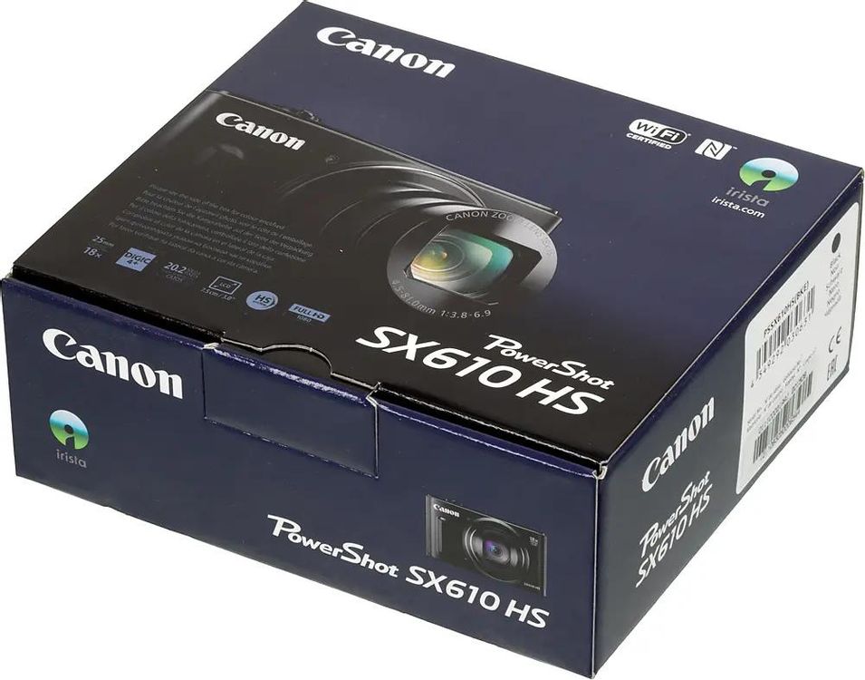Цифровой компактный фотоаппарат Canon PowerShot SX610 HS, черный