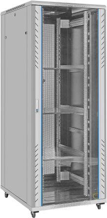 Шкаф коммутационный EXEGATE EC-FS-42U.800.1000.G.V EX300284RUS напольный, стеклянная передняя дверь, 42U, 800x2054x1000 мм