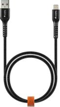 Изображение товара Кабель LYAMBDA LALm05-BK,  Lightning (m) -  USB A (m),  0.5м,  MFI,  в оплетке,  2.4A,  черный
