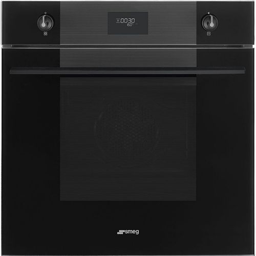 Духовой шкаф электрический SMEG Linea SF6101TB3RU, 70л, дверца с 3 стеклами, черное стекло