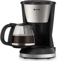 Кофеварка Vitek VT-1506, черный /серебристый