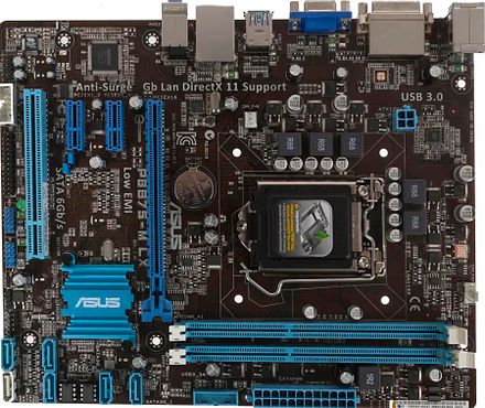 Материнская плата ASUS P8B75-M LX, LGA 1155, Intel B75, mATX, BULK
