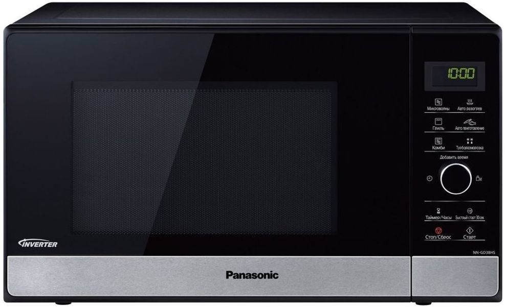 Микроволновая печь Panasonic NN-GD38HSZPE, 1000Вт, 23л, черный /нержавеющая сталь