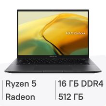Изображение товара Ноутбук ASUS Zenbook 14 UM3402YA-KP854 IPS 14 ГБ SSD без ОС черный