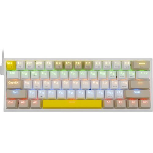 Клавиатура Redragon Fizz, проводная, USB, механическая, белый [72597]