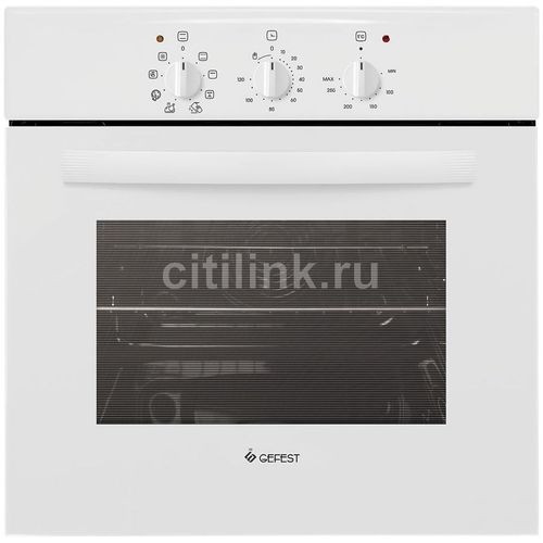 Духовой шкаф электрический GEFEST ЭДВ ДА 602-01, 55л, дверца с 2 стеклами, белый