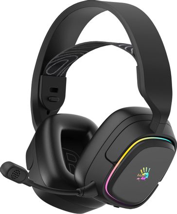 Гарнитура игровая A4TECH Bloody GR365, для компьютера/мобильных устройств, мониторные, Bluetooth/Радио/3,5 мм, черный