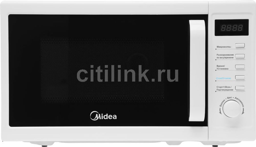 Микроволновая печь Midea AM820CUK-W, 800Вт, 20л, белый