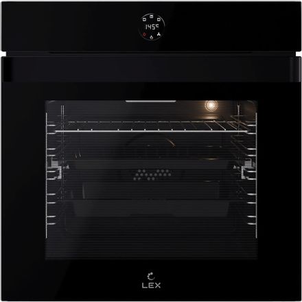 Духовой шкаф электрический LEX EDP 607 BBL Wide Series, 72л, дверца с 3 стеклами, черный