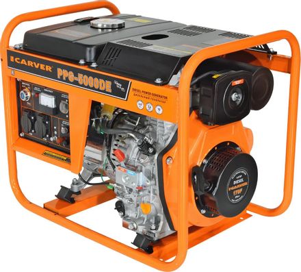 Дизельный генератор CARVER PPG - 5000D, 220/12 В, 3.6кВт [01.020.00050]
