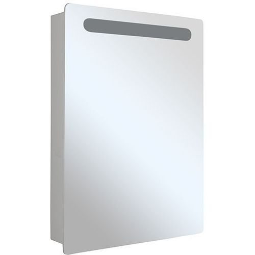 Шкаф MIXLINE Стив 60 правый с подстветкой, с зеркалом, подвесной, 600х810х150 мм, белый [536803] MIXLINE