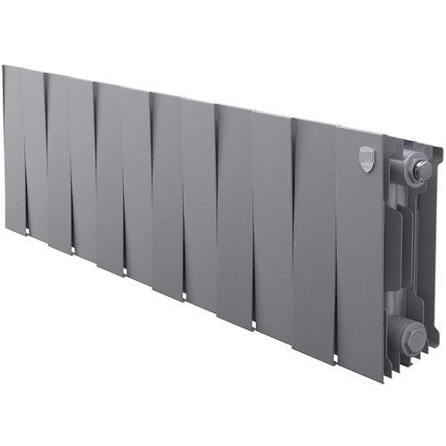 Радиатор биметаллический ROYAL THERMO PianoForte 200, 12 секций, боковое подключение, серебристый