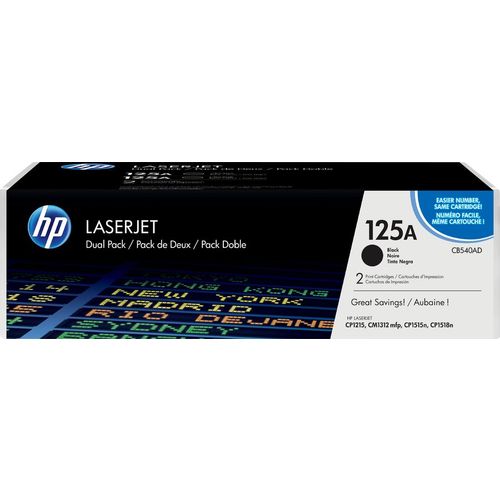 Картридж (двойная упаковка) HP 125A, черный / CB540AD
