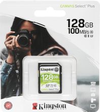 Карта памяти SDXC UHS-I U3 Kingston Canvas Select Plus 128 ГБ, 100 МБ/с ...