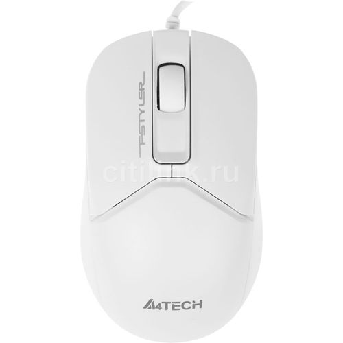 Мышь проводная A4TECH Fstyler FM12, оптическая, USB, 1200dpi, белый [fm12 white]