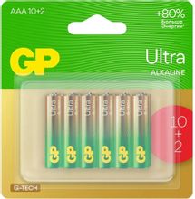 Изображение товара Батарейки GP Ultra 24AUA21-2CRSBC12, 12 шт. щелочные AAA, гарантия 12 мес.